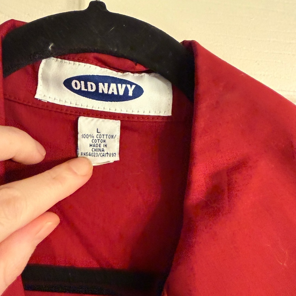 Old Navy Women's Crimson Trench Coat L - Picture 3 of 4